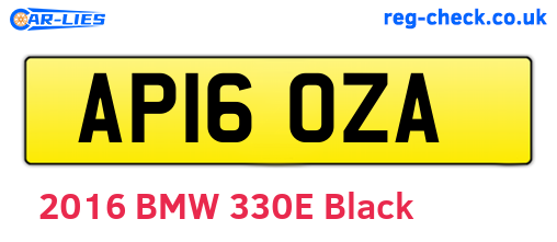 AP16OZA are the vehicle registration plates.