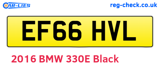 EF66HVL are the vehicle registration plates.
