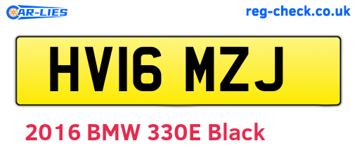 HV16MZJ are the vehicle registration plates.