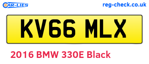 KV66MLX are the vehicle registration plates.