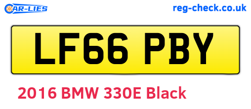 LF66PBY are the vehicle registration plates.