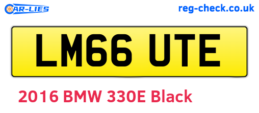 LM66UTE are the vehicle registration plates.