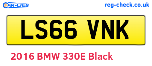 LS66VNK are the vehicle registration plates.