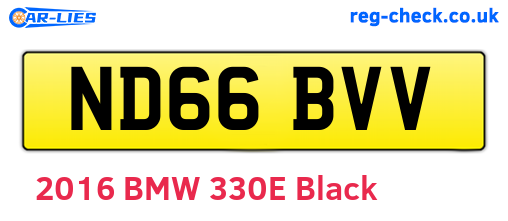 ND66BVV are the vehicle registration plates.