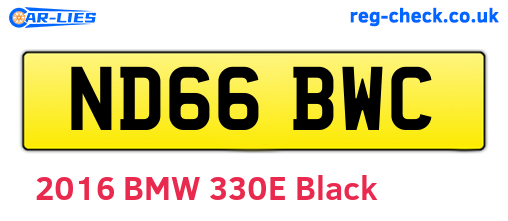 ND66BWC are the vehicle registration plates.
