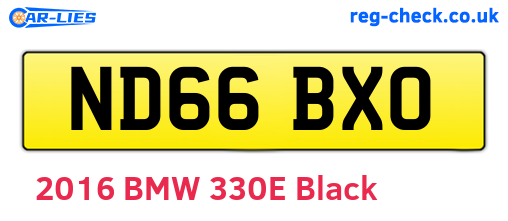 ND66BXO are the vehicle registration plates.