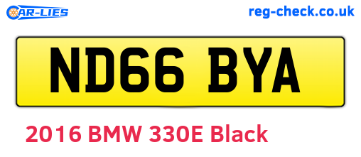 ND66BYA are the vehicle registration plates.