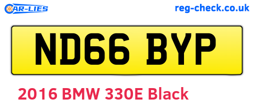 ND66BYP are the vehicle registration plates.