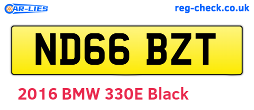 ND66BZT are the vehicle registration plates.