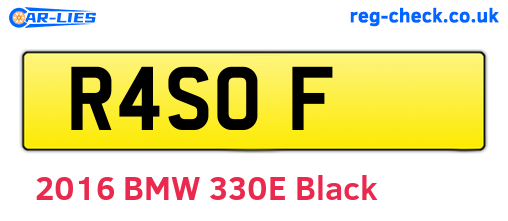 R4SOF are the vehicle registration plates.