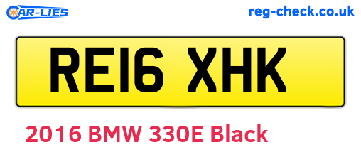 RE16XHK are the vehicle registration plates.