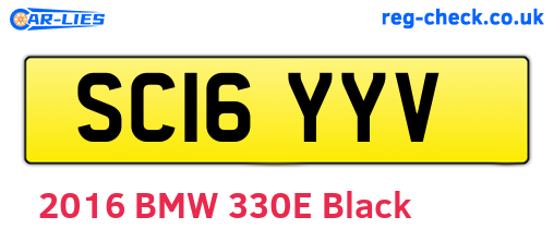 SC16YYV are the vehicle registration plates.