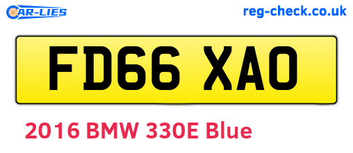 FD66XAO are the vehicle registration plates.
