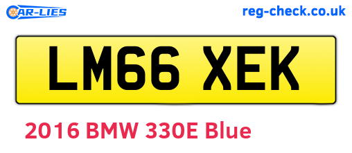 LM66XEK are the vehicle registration plates.