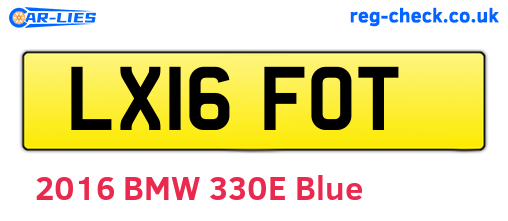 LX16FOT are the vehicle registration plates.