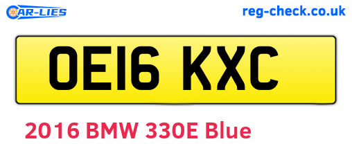 OE16KXC are the vehicle registration plates.
