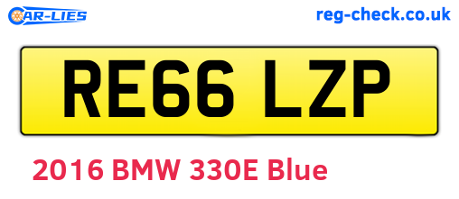 RE66LZP are the vehicle registration plates.