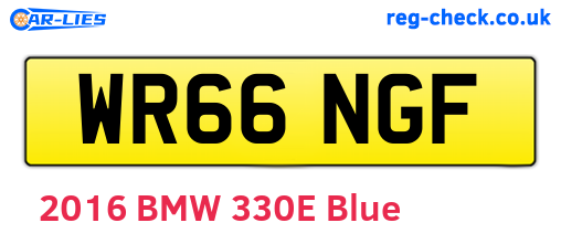 WR66NGF are the vehicle registration plates.