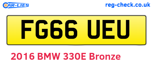 FG66UEU are the vehicle registration plates.