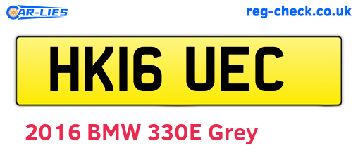 HK16UEC are the vehicle registration plates.