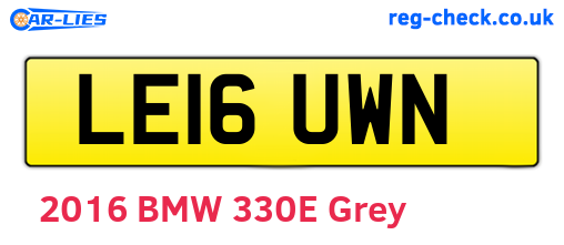 LE16UWN are the vehicle registration plates.