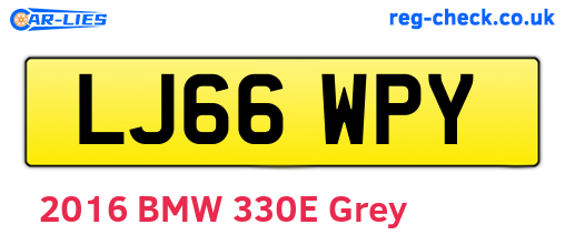 LJ66WPY are the vehicle registration plates.