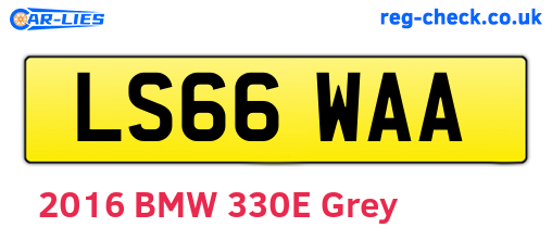 LS66WAA are the vehicle registration plates.