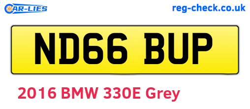 ND66BUP are the vehicle registration plates.
