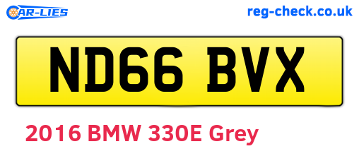 ND66BVX are the vehicle registration plates.