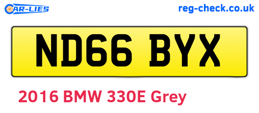 ND66BYX are the vehicle registration plates.