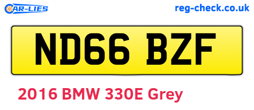 ND66BZF are the vehicle registration plates.
