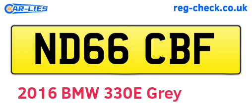 ND66CBF are the vehicle registration plates.