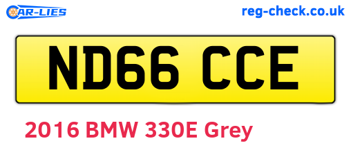 ND66CCE are the vehicle registration plates.
