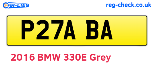 P27ABA are the vehicle registration plates.