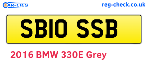 SB10SSB are the vehicle registration plates.