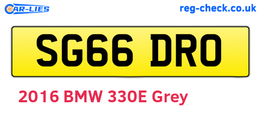 SG66DRO are the vehicle registration plates.