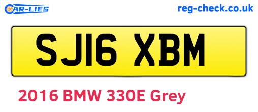 SJ16XBM are the vehicle registration plates.