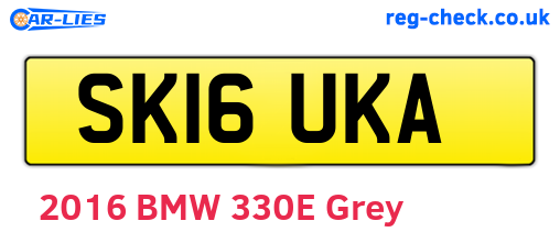 SK16UKA are the vehicle registration plates.
