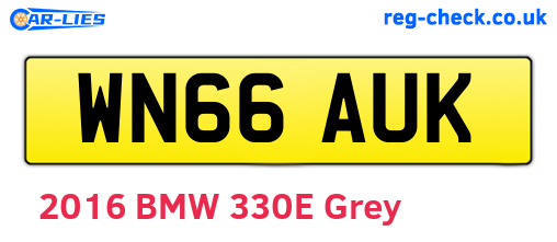 WN66AUK are the vehicle registration plates.