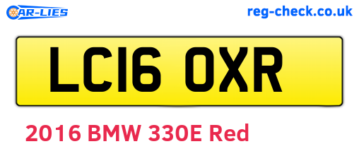 LC16OXR are the vehicle registration plates.