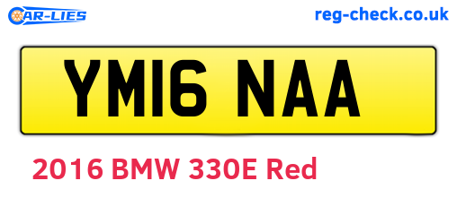 YM16NAA are the vehicle registration plates.