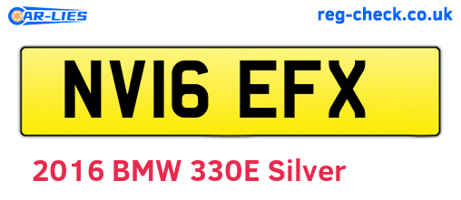 NV16EFX are the vehicle registration plates.