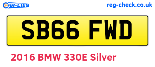 SB66FWD are the vehicle registration plates.