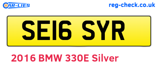 SE16SYR are the vehicle registration plates.