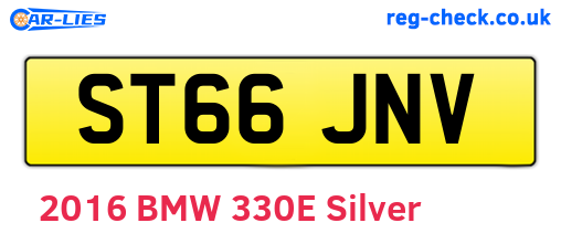 ST66JNV are the vehicle registration plates.