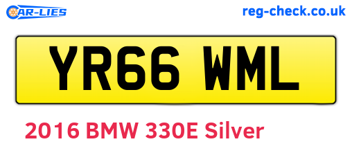 YR66WML are the vehicle registration plates.