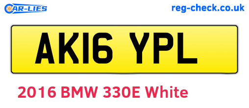 AK16YPL are the vehicle registration plates.