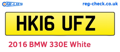 HK16UFZ are the vehicle registration plates.