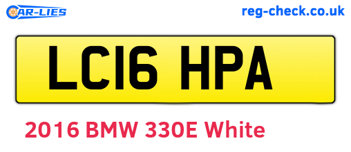 LC16HPA are the vehicle registration plates.