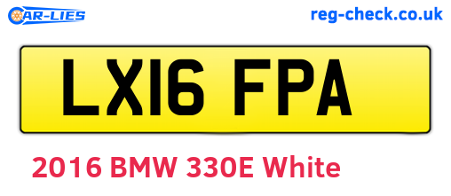 LX16FPA are the vehicle registration plates.